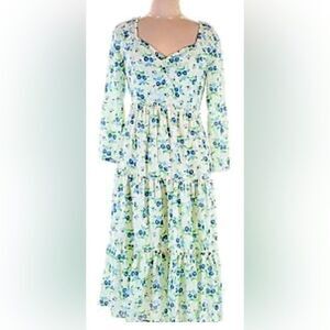 Sweet Baby Jamie Cottagecore Floral Midi Dress Size XL